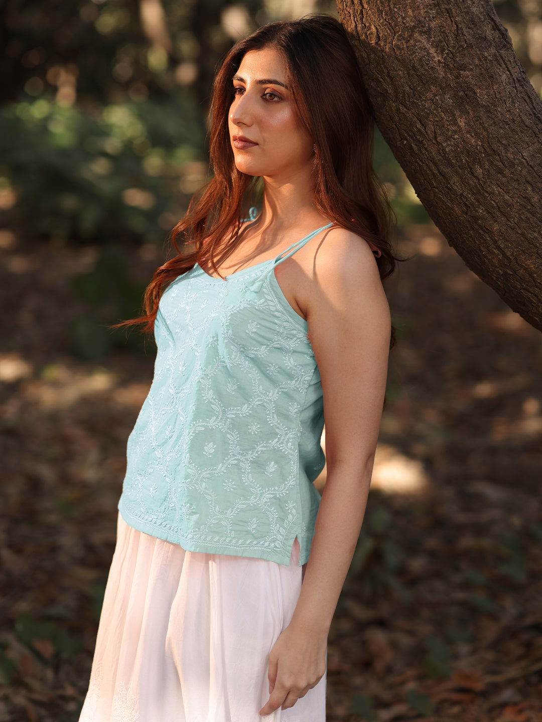 AYAT Chikankari Cotton top - KRI CHIKANKARI